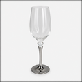 Luxury Wine Glass with Crystal Stem & Silver Base (YM2279)