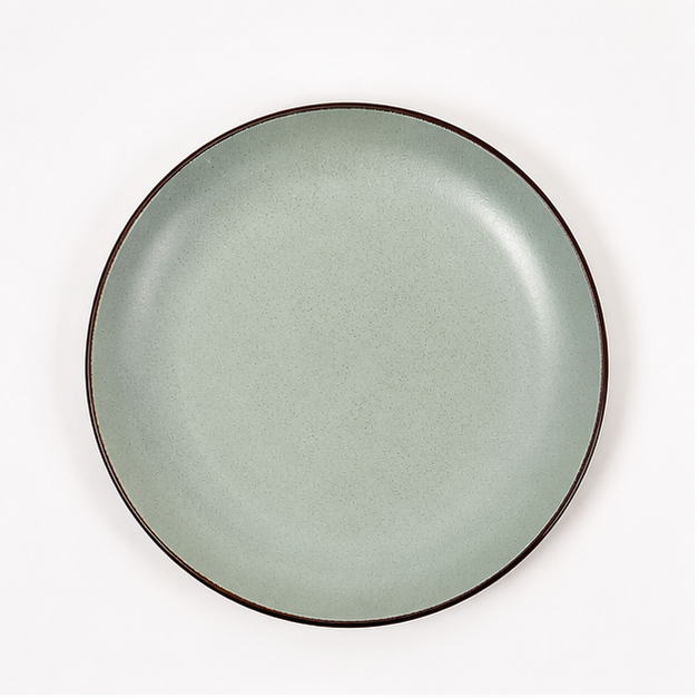 Elegant Green Ceramic Plate (YM1448)