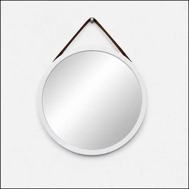 Modern Round Wooden Wall Mirror (YM1136)