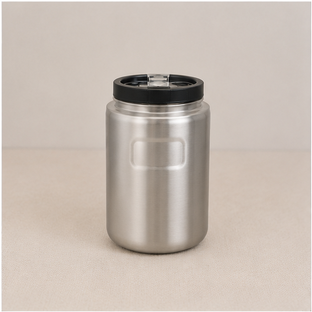 Silver Coffee Tumbler 350ML with Lid (YM1624)