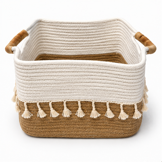 Brown Laundry Basket for Clothes Storage (YM1884)