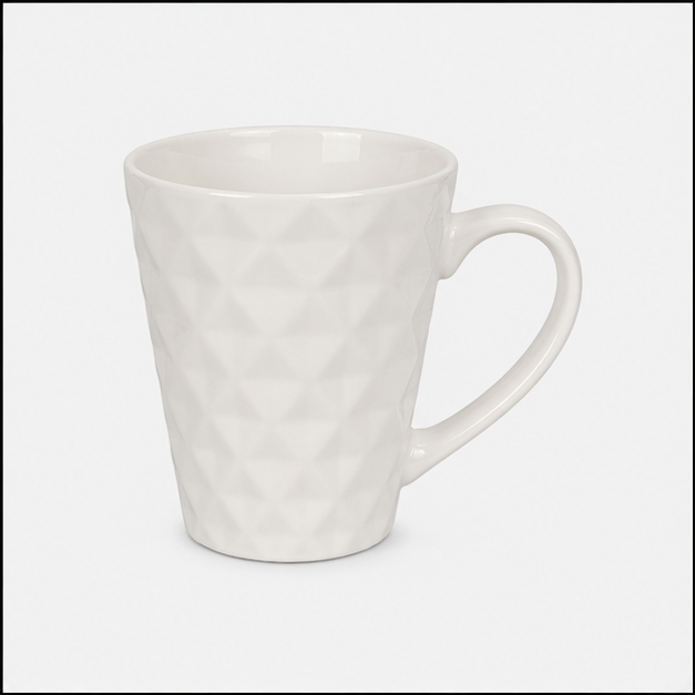 Diamond Textured Ceramic Coffee Mug (YM781)