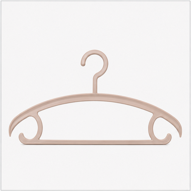 Pink Plastic Clothes Hanger for Wardrobe Use (YM412)
