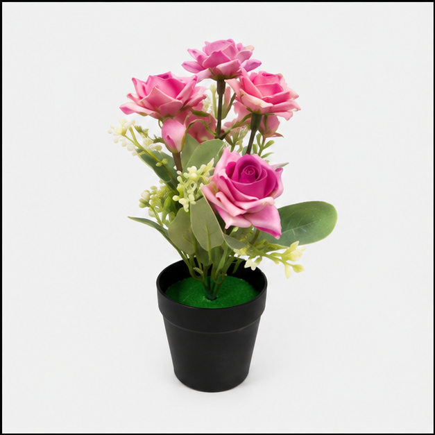 Artificial Pink Flower Plant in Pot (YM1005)
