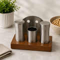 SS Seasoning Set with Paper Holder Stainless Steel Set of 3 (YM1673)