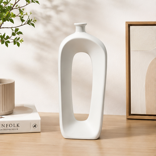 Modern Olive Ceramic Flower Vase for Home Decor (YM2360)