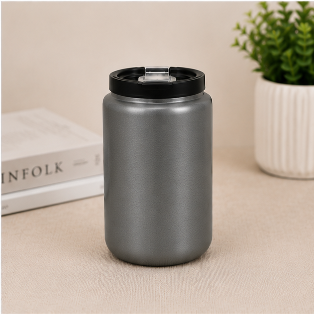 Grey Coffee Tumbler 350ML with Lid (YM1624)