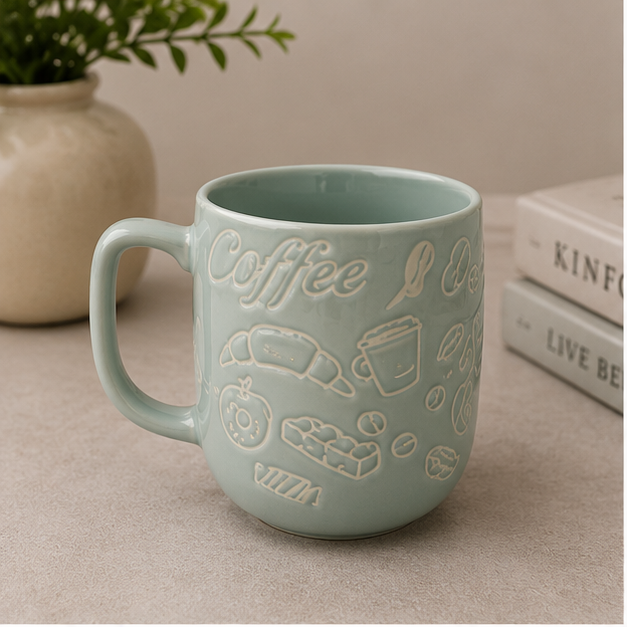 Mixed Color Ceramic Coffee Mug for Daily Use (YM2834)