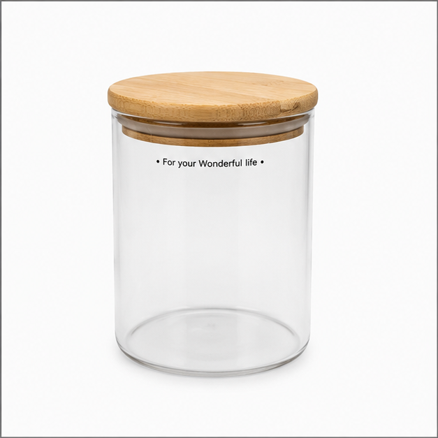 Clear Glass Storage Jar - Medium (YM1715)