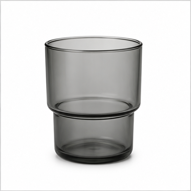 Grey Glass Drinking Tumbler for Everyday Use (YM616)