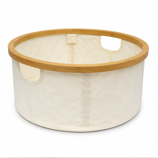 Foldable Laundry Basket White (YM1882)