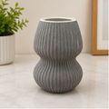 Textured Decorative Flower Vase Grey (YM1344)