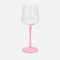 Stemmed Wine Glass with Pink Base (YM1384)