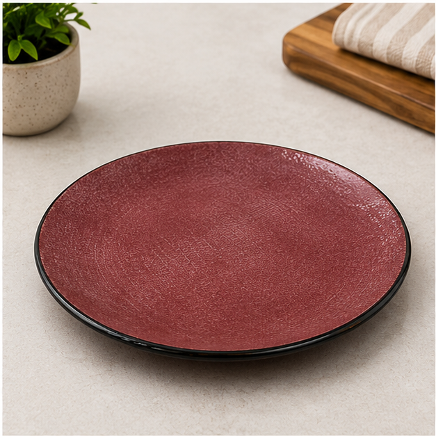 Elegant Pink Ceramic Serving Plate for Dining & Serveware (YM1456)
