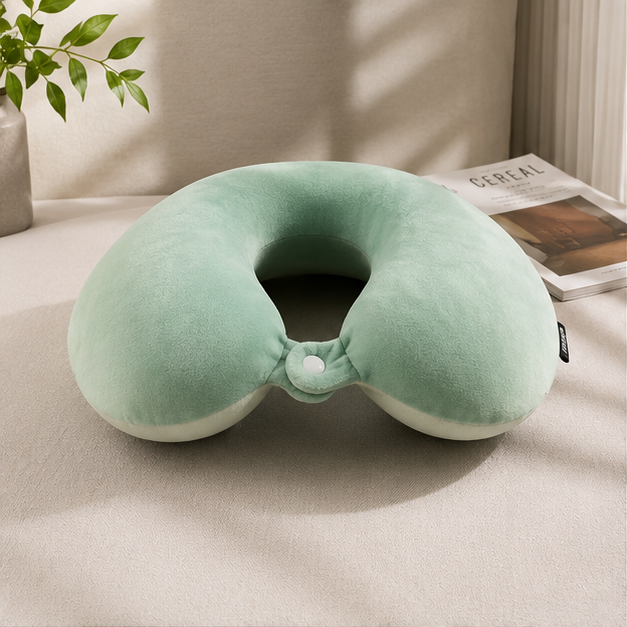 Light Green Neck Pillow for Travel and Everyday Comfort  (YM1861)