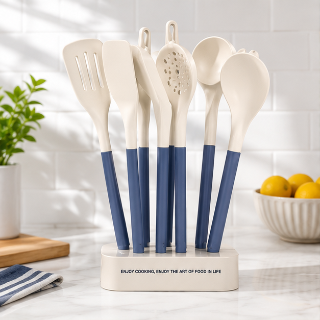 Blue Silicone Serving Spoon Set of 5 (YM932)
