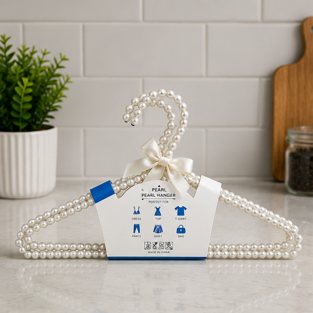 Pearl Design Clothes Hanger White (YM427)
