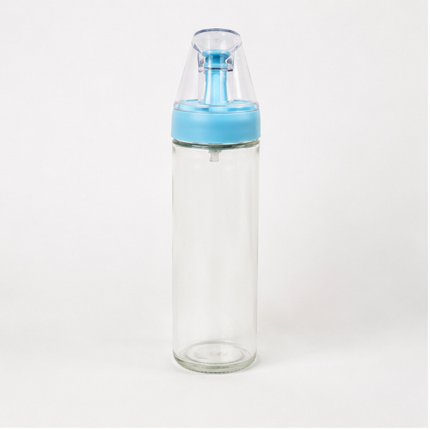 Sky Blue Glass Oil Bottle with Pourer (YM1221)