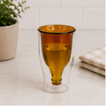 Amber Double-Wall Beer Glass (YM1694)