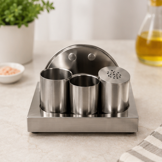 Salt Dispensers Stainless Steel Set of 3 (YM1665)