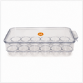 Transparent Egg Tray with Lid Plastic Storage Container(YM2721)