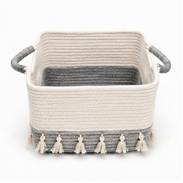 Grey Laundry Basket for Clothes Storage (YM1884)