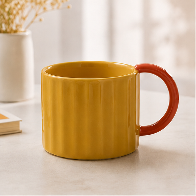 Mustard Ceramic Coffee Mug  (YM1724)