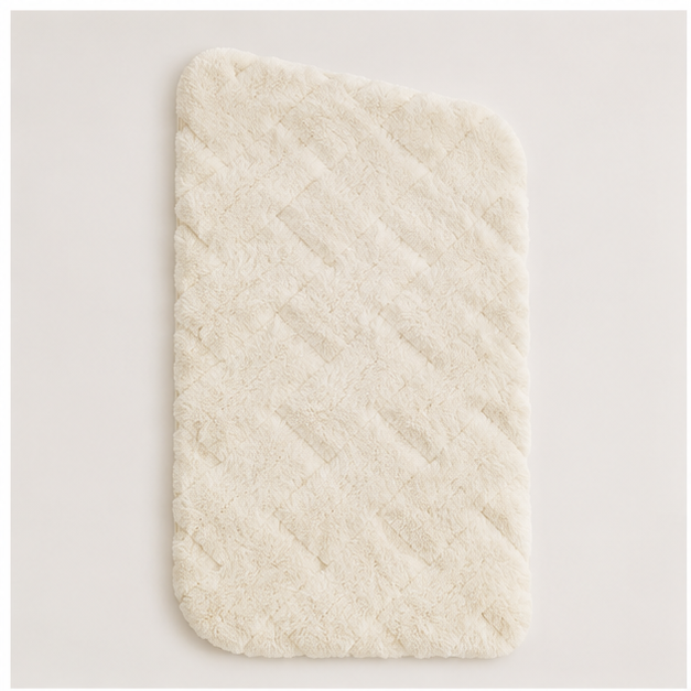 Cream Soft Floor Rug for Living Room & Bedroom (OF-FM-10)