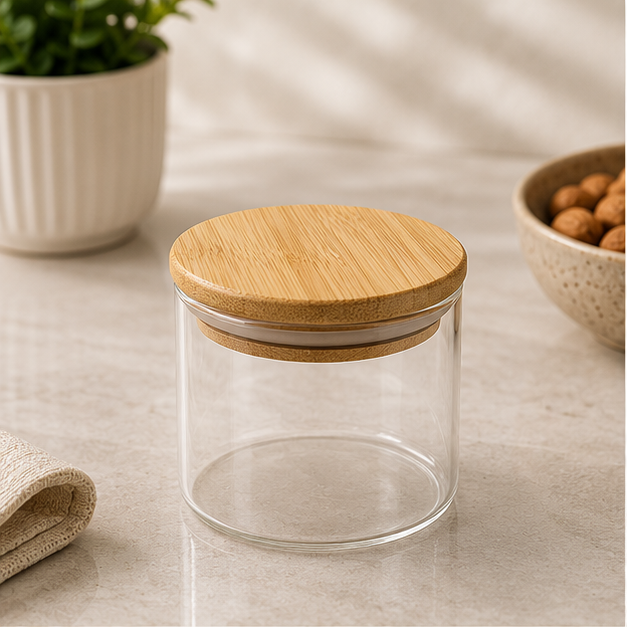 Glass Storage Canister for Modern Kitchen Organization (YM1710)