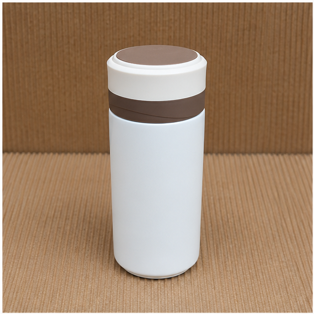 White Stainless Steel Water Bottle 350ML (YM2502)