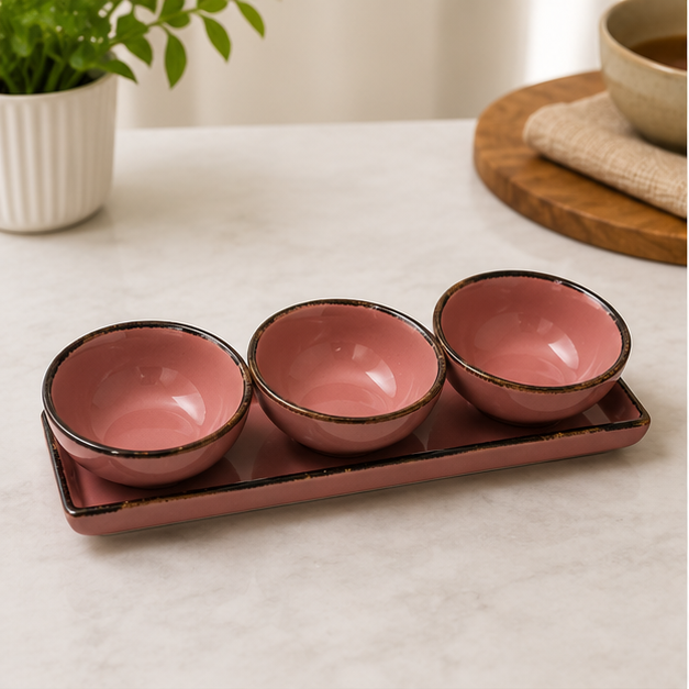 Bowl Set Pink Set of 4 (YM1454)