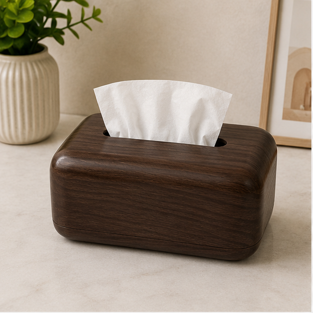 Tissue Holder Wood (YM2714)