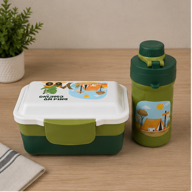 Kids Lunch Box & Water Bottle Set Blue (YM2473)