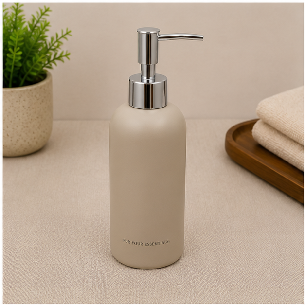 Cream Ceramic Soap Dispenser for Bathroom & Kitchen (YM2078)