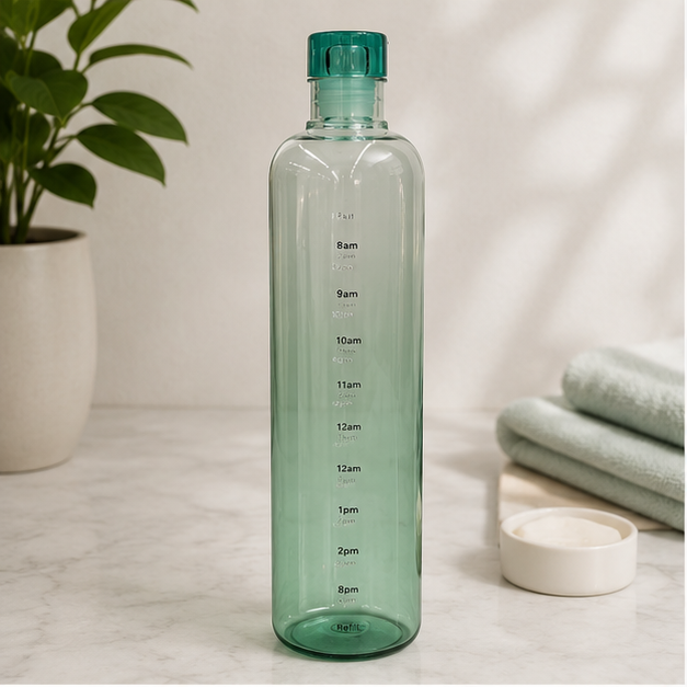 Glass Water Bottle Green 1000ML (YM2150)