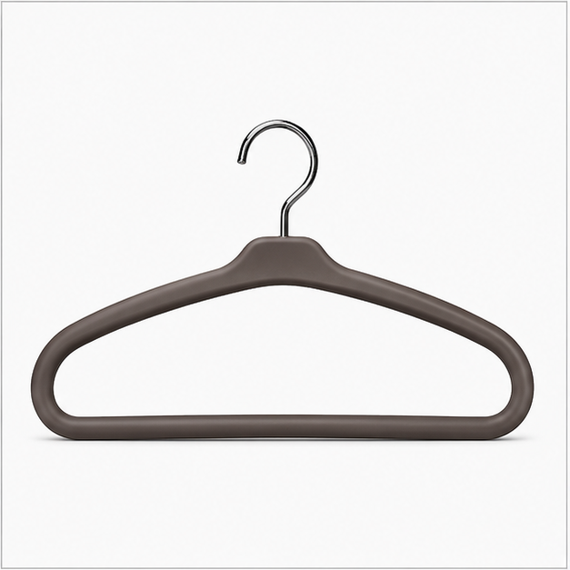 Brown Plastic Clothes Hanger for Wardrobe Organization (YM414)