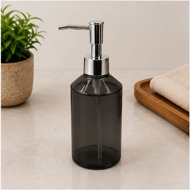 Black Glass Soap Dispenser for Bathroom & Kitchen (YM2109)