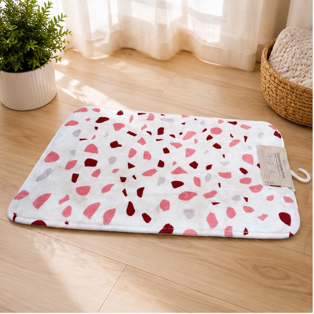 Terrazzo Print Floor Mat White (YM2091)