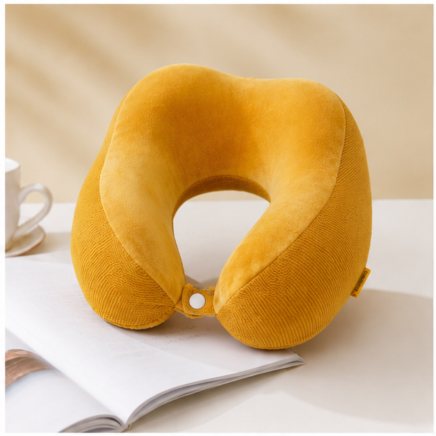 Mustard Travel Neck Pillow for Comfort (YM1855)