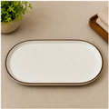 Elegant White Ceramic Serving Plate for Dining & Serveware (YM1447)