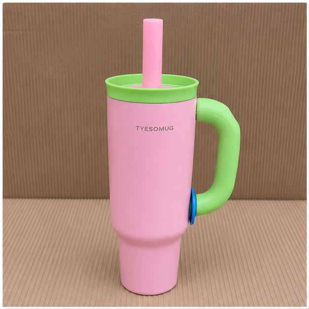 Pink Travel Insulated Tumbler with Straw (YM2620)