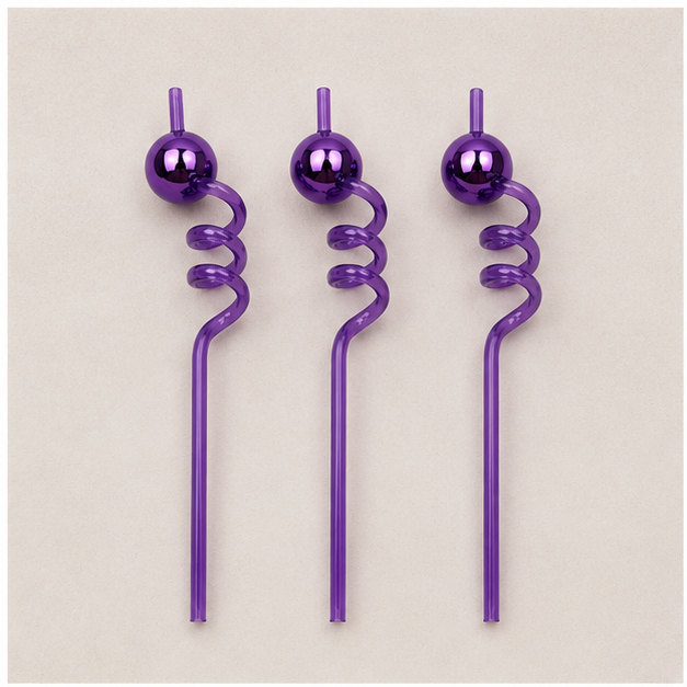 Decorative Reusable Drinking Straw Set (YM897)