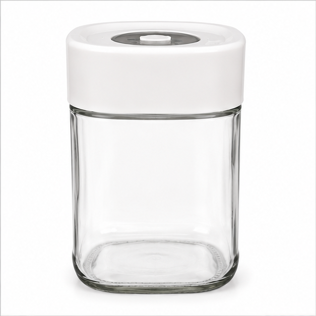 White Plastic Storage Jar 1000ml (YM1238)
