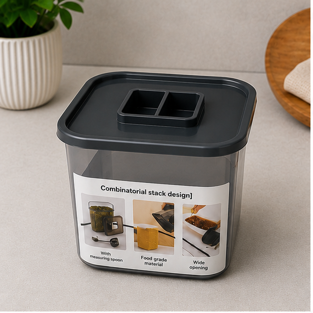Grey Plastic Organizer Box for Home Storage (YM287)