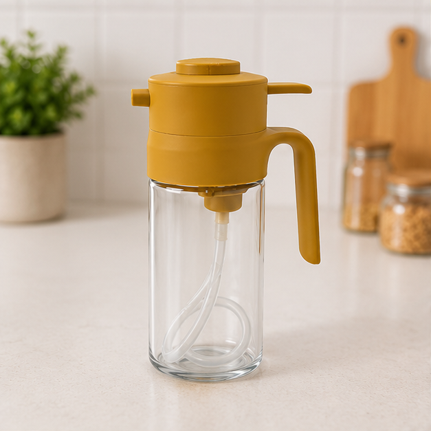 Glass Oil Spray Bottle Transparent (YM2210)