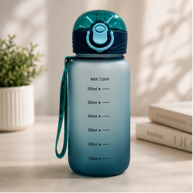 Blue Plastic Water Bottle & Sipper 720ML (YM639)