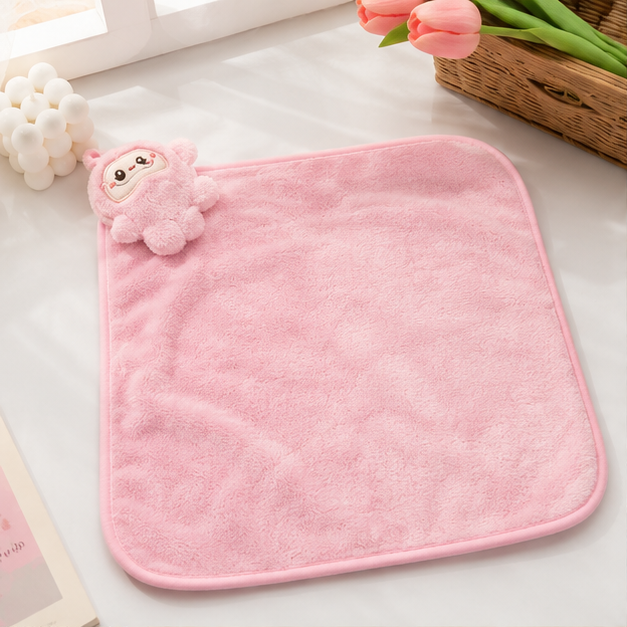 Cute Plush Hand Towel Pink (YM754)