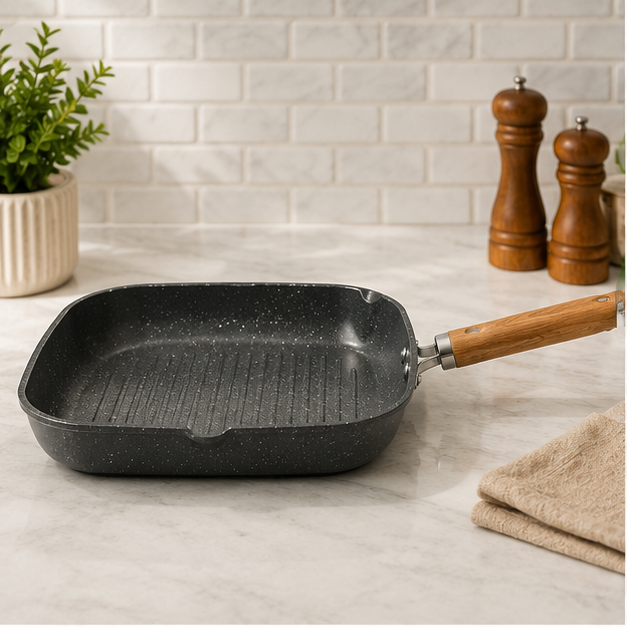 Black Cooking Pan 20CM for Everyday Kitchen Cooking (YM1318)
