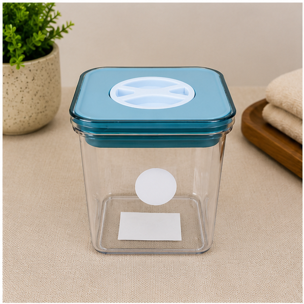 Blue Plastic Storage Container with Airtight Lid (YM2690)