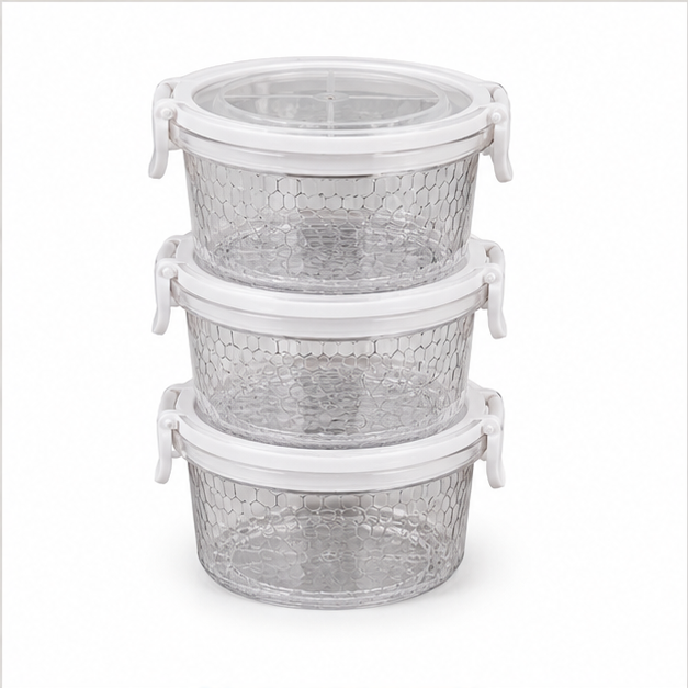 Round Storage Container Set of 3 (YM2772)